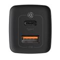 Rýchla cestovná nabíjačka Baseus GaN2 Lite USB+C 65W EU (čierna)