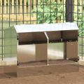 vidaXL Kŕmidlo pre králiky Strieborná 64,5 x 25,5 x 45,5 cm 6 kg
