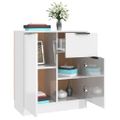 vidaXL Komody 2 ks lesklé biele 60x30x70 cm spracované drevo