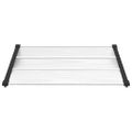 vidaXL Vchodová strieška čierna a priehľadná 122x90cm polykarbonát