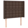 vidaXL Čelo postele so záhybmi hnedé 103x16x118/128 cm umelá koža