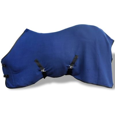 Fleecová pokrývka s popruhmi, 155 cm, modrá