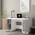vidaXL Stolík biely 140x50x75 cm masívne borovicové drevo