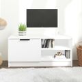 vidaXL TV stolík biely 80x35x36,5 cm spracované drevo