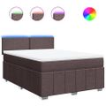 vidaXL Boxspring posteľ s matracom tmavohnedá 160x200 cm látka