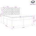 vidaXL Posteľ boxspring s matracom Svetlosivá 200 x 200 cm Látka
