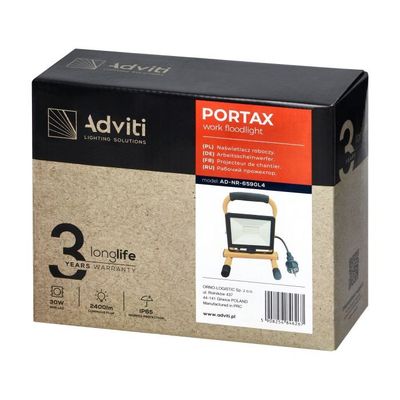 LED pracovný reflektor dobíjací Adviti PORTAX AD-NR-6590L4, 30 W, 2400 lm, IP65, 4000 K LED pracovní reflektor dobíjecí Adviti PORTAX AD-NR-6590L4, 30 W, 2400 lm, IP65, 4000 K