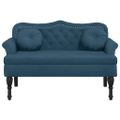 vidaXL Lavica s vankúšmi modrá 120,5x65x75 cm zamat
