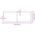 vidaXL Kúpeľňová doska 160x60x(2-6) cm neošetrený masív