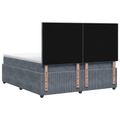 vidaXL Posteľ boxspring s matracom Tmavosivá 200 x 200 cm Zamat