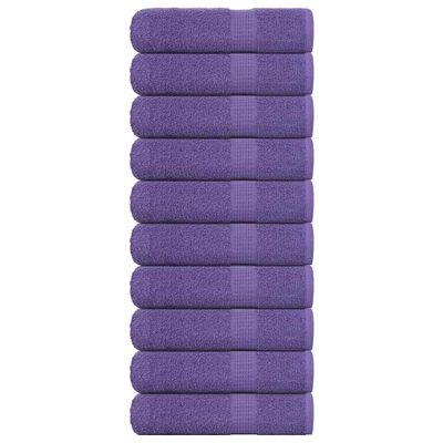 vidaXL Utierky na ruky FROGN 10 ks fialové 50x100 cm 360 g/m²