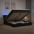 vidaXL Ottoman posteľ s matracom a LED Čierna 140 x 190 cm Zamat