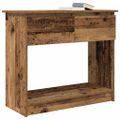 vidaXL konzolový stolík so zásuvkami staré drevo 85,5x38,5x74,5 cm