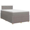 vidaXL Posteľ boxspring s matracom Sivohnedá 120 x 190 cm Látka