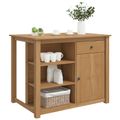 vidaXL Kuchynský ostrovný set 2 ks PANAMA Medový vosk 112 x 77 x 90 cm