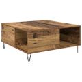 vidaXL Konferenčný stolík Staré drevo 80 x 80 x 36,5 cm