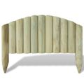 vidaXL Záhradné palisády z polien, panely 10 ks, drevo 55 cm