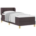 vidaXL Posteľ s pružinovým rámom Tmavohnedá 80 x 200 cm látka