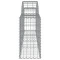vidaXL Oblúkový gabionový kôš 9 ks 200x30x60/80 cm pozinkované železo