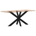 vidaXL Noha jedálenského stola v tvare pavúka, čierna 120x68x(72-73) cm, oceľ