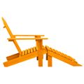 vidaXL Záhradná stolička Adirondack s otomanom jedľový masív oranžová