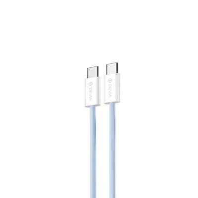 kábel Devia Smart EC325 PD USB-C - USB-C 1,0 m 60W 3A modrý