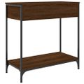 vidaXL Konzolový stolík hnedý dub 75 x 34,5 x 75 cm kompozitné drevo