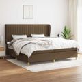 vidaXL Boxspring posteľ s matracom tmavohnedá 200x200 cm látka