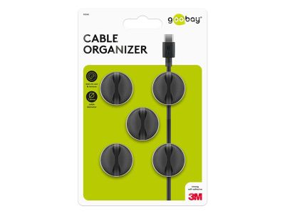 Organizér na káble GOOBAY 95040 5ks Black