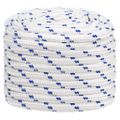 vidaXL Lodné lano biele 20 mm 50 m polypropylén
