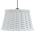 vidaXL Tienidlo na stropnú lampu biele Ø38x23 cm prútené