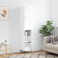 vidaXL Vysoká skrinka biela 34,5x34x180 cm spracované drevo
