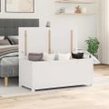 vidaXL Úložný box biely 110x50x45,5 cm masívna borovica