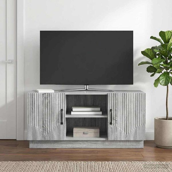 vidaXL TV skrinka Sivá sonoma 102 x 34,5 x 47 cm Kompozitné drevo