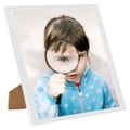 vidaXL Fotorámiky na stôl, koláž 3 ks, biele 30x30 cm, MDF