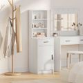 vidaXL Highboard Biela 41 x 40 x 135 cm Kompozitné drevo