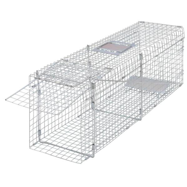 vidaXL Pozinkovaná živolovná pasca 100 cm