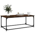 vidaXL Konferenčný stolík dymový dub 102x50x40cm sprac. drevo a železo