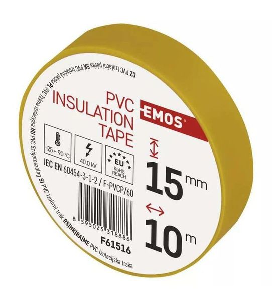 Emos Izolačná páska PVC 15/10 žltá