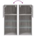 vidaXL TV skrinky s LED svetlami 2 ks sivé sonoma 40,5x30x90 cm