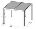 Bioklimatická pergola G21 Austin Premium 3x3 m, antracitová hliníková