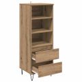 vidaXL Highboard Remeselný dub 40 x 36 x 110 cm Kompozitné drevo