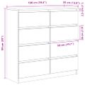 VidaXL Príborník Dub Sonoma 100x35x99 cm Engineered Wood