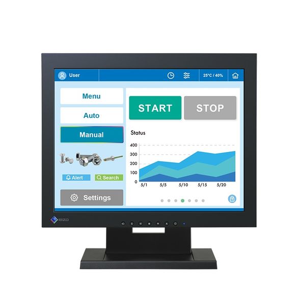 15'' LED EIZO FDX1502T: TN.1024x768, dotyk, DP, DVI