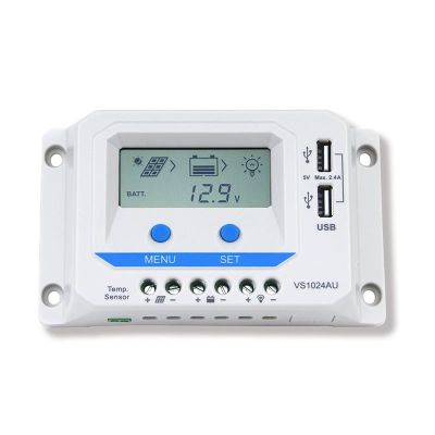 Solárny regulátor PWM Epever VS1024AU, 12/24 V, 10 A s LCD displejom