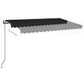 vidaXL Automatická zaťahovacia markíza 400x350 cm antracitová