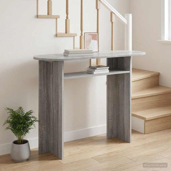 vidaXL Konzolový stôl Sivá sonoma 100 x 39,5 x 75 cm Kompozitné drevo