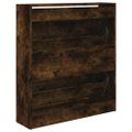 vidaXL Botník dymový dub 80x21x87,5 cm spracované drevo