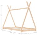 vidaXL Detský posteľný rám 70x140 cm borovicový masív
