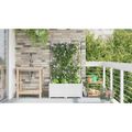vidaXL Záhradný kvetináč 2 ks Biela 80 x 40 x 143 cm PP